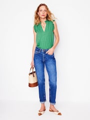 Boden Green Aria Broderie Trim Vest - Image 4 of 5