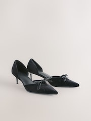 Schwarz - Forever Comfort® Samtschleife mit spitzer Zehenpartie, zweiteilige Absatzschuhe - Bild 11 von 11