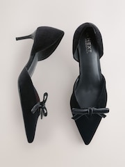 Schwarz - Forever Comfort® Samtschleife mit spitzer Zehenpartie, zweiteilige Absatzschuhe - Bild 8 von 11