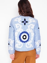 Boden Blue Chelsea Embroidered Jacket - Image 4 of 7