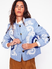 Boden Blue Chelsea Embroidered Jacket - Image 5 of 7