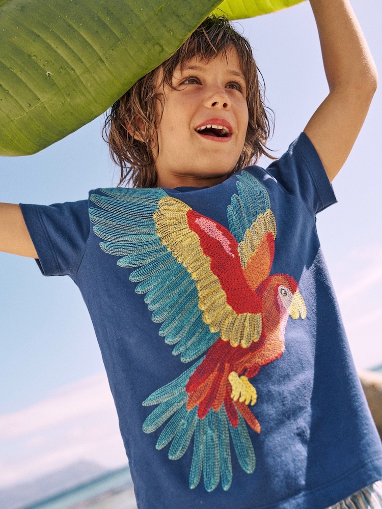 Boden Blue Superstitch 100% Cotton T-Shirt - Image 1 of 4