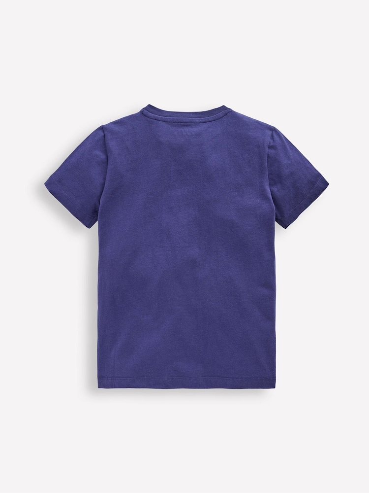 Boden Blue Superstitch 100% Cotton T-Shirt - Image 3 of 4