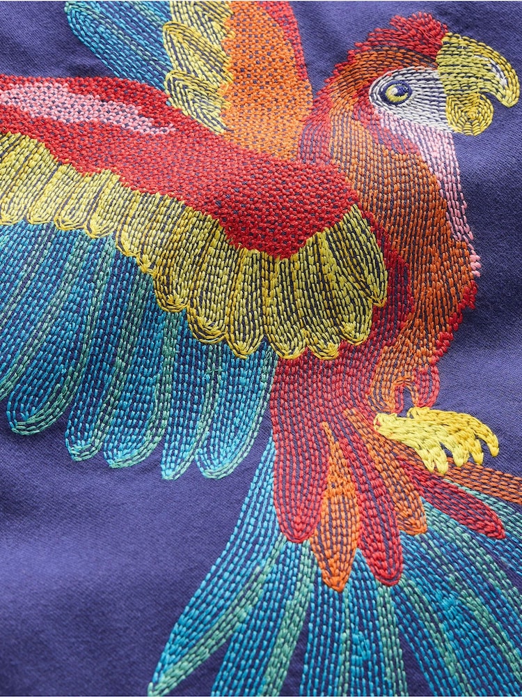 Boden Blue Superstitch 100% Cotton T-Shirt - Image 4 of 4