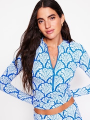 Boden Blue Sun Safe Raglan Rash Vest - Image 1 of 6