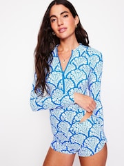 Boden Blue Sun Safe Raglan Rash Vest - Image 2 of 6
