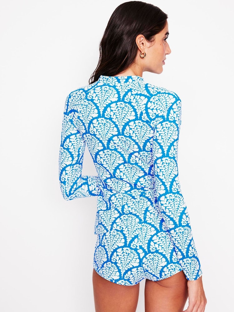 Boden Blue Sun Safe Raglan Rash Vest - Image 4 of 6