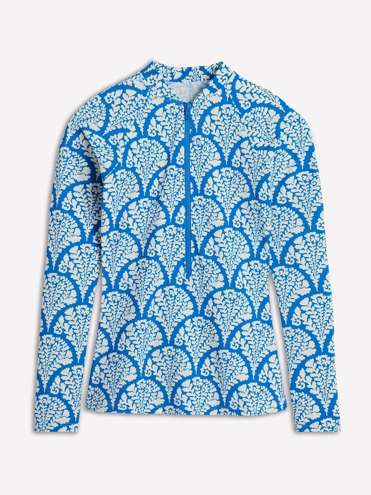 Boden Blue Sun Safe Raglan Rash Vest - Image 5 of 6