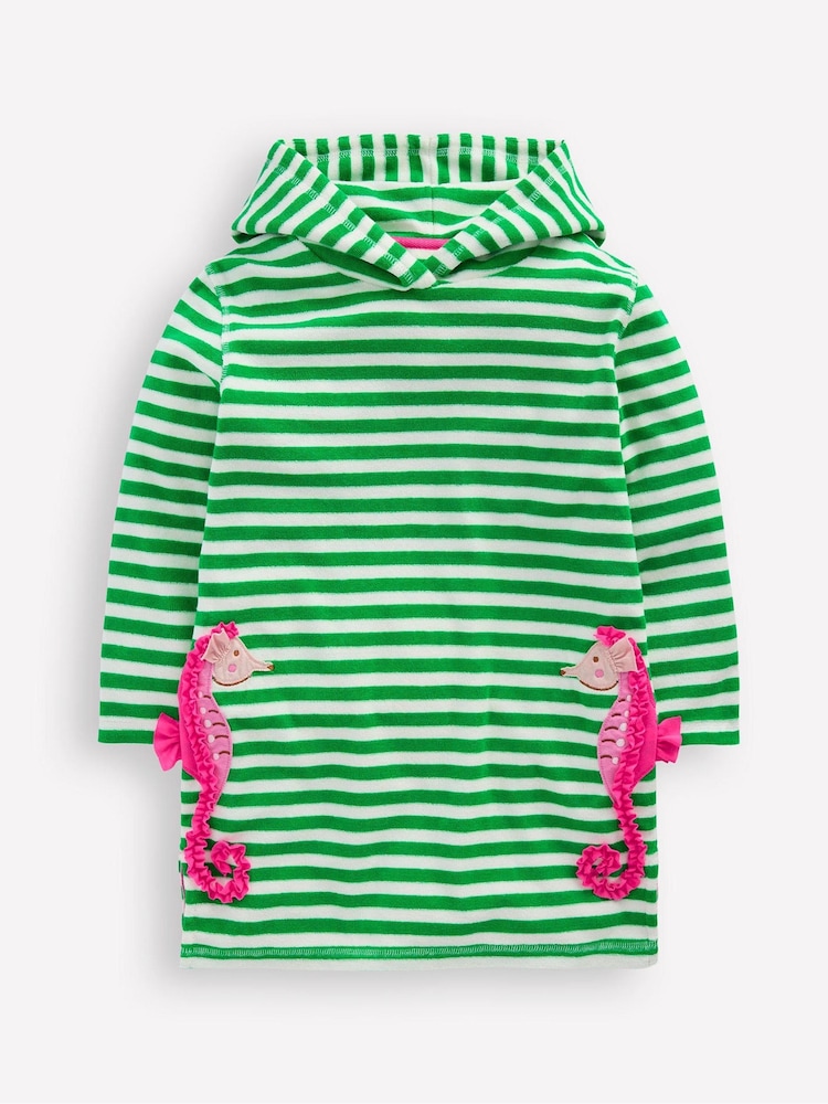 Boden Green Mara Towelling Throw-On Robe - Image 2 of 4