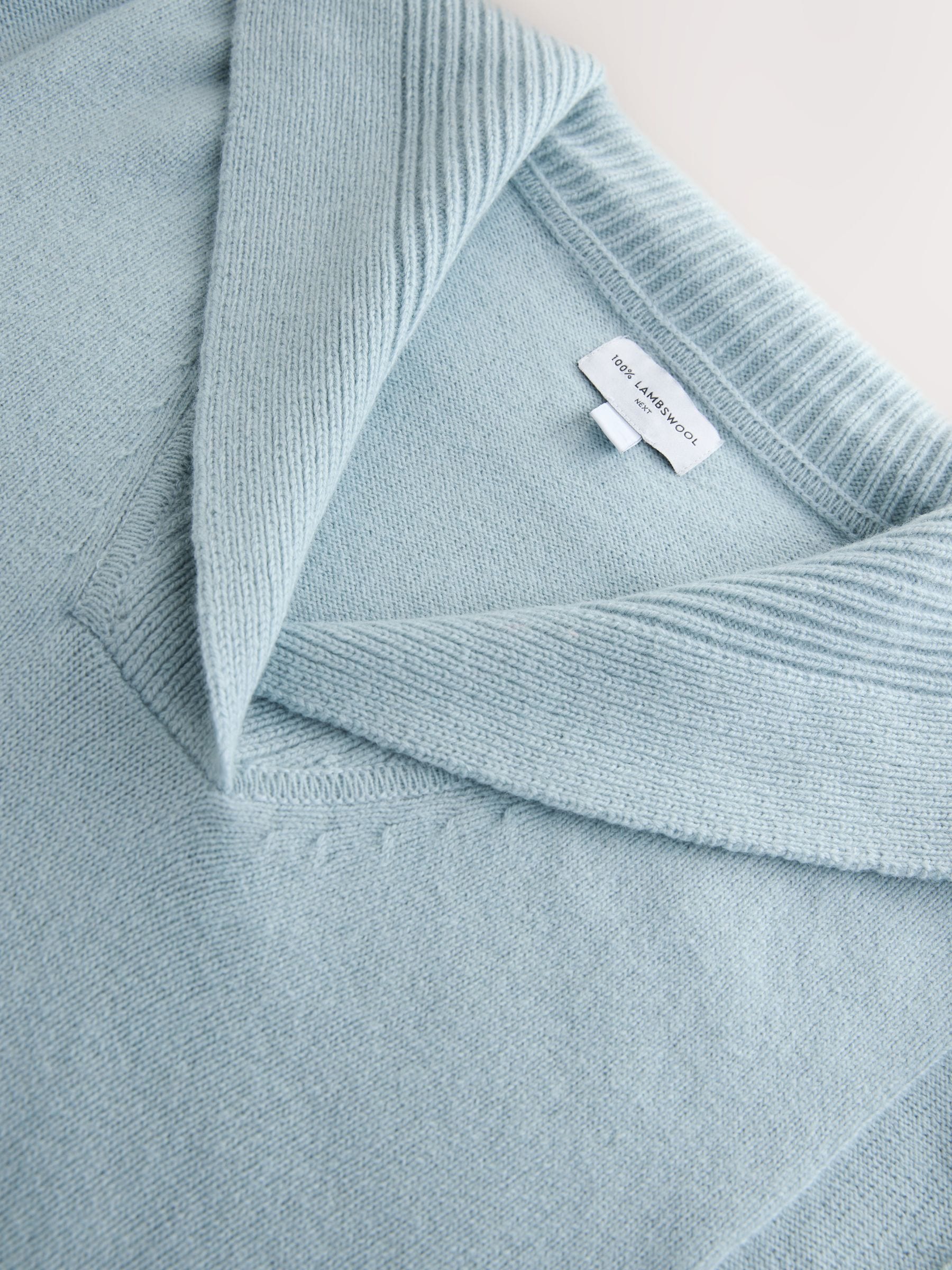 Buy Blue N.Premium 100% Lambswool Sailor Collar Jumper from the