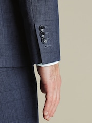 Charles Tyrwhitt Blue Slim Fit 100% Linen Jacket - Image 3 of 5