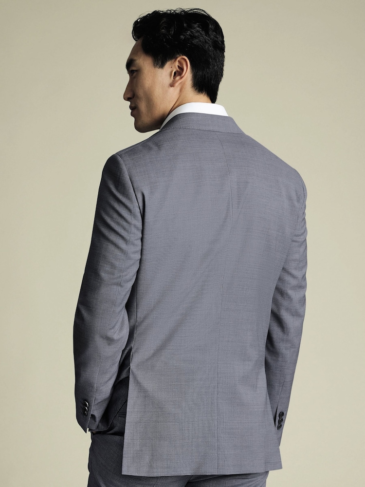 Charles Tyrwhitt Blue Slim Fit Italian Puppytooth Jacket - Image 2 of 6