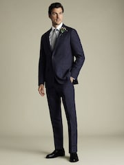 Charles Tyrwhitt Blue Classic Fit 100% Linen Jacket - Image 4 of 6