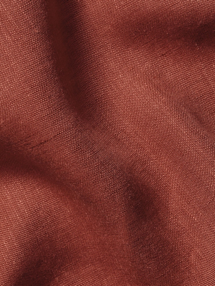 Charles Tyrwhitt Brown Slim Fit Slim Fit Plain Pure 100% Linen Shirt - Image 6 of 6