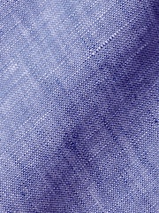 Charles Tyrwhitt Blue Slim Fit Plain RFU Pure 100% Linen Shirt - Image 6 of 6