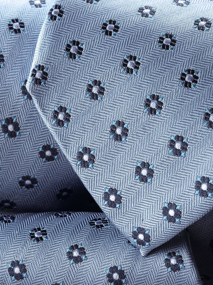 Charles Tyrwhitt Blue Stain Resistant Medallion Tie - Image 1 of 2