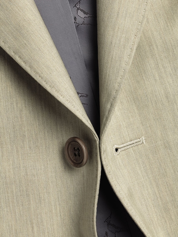 Charles Tyrwhitt Brown Slim Fit Tropical Trousers - Image 6 of 6