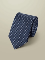 Charles Tyrwhitt Blue Silk Stain Resistant Semi Plain Tie - Image 1 of 2