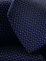 Charles Tyrwhitt Blue Silk Stain Resistant Semi Plain Tie - Image 2 of 2