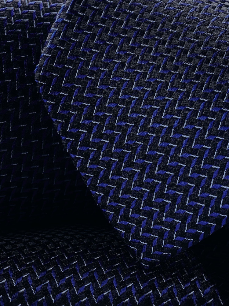 Charles Tyrwhitt Blue Silk Stain Resistant Semi Plain Tie - Image 2 of 2