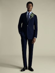 Charles Tyrwhitt Blue Slim Fit New Ultimate Suit Jacket - Image 4 of 6