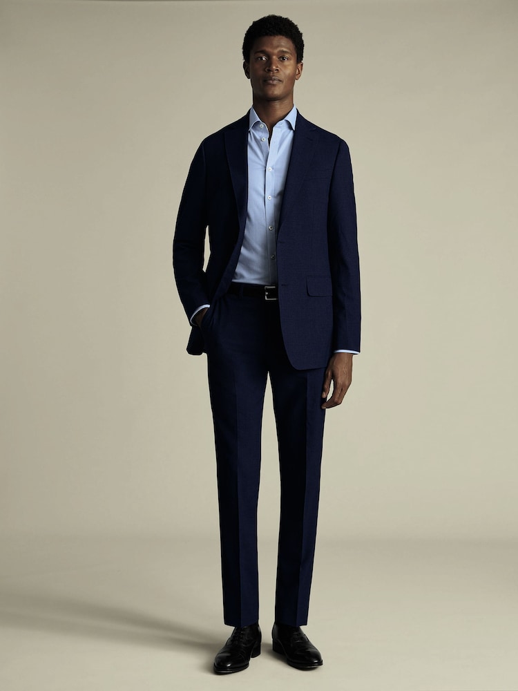 Charles Tyrwhitt Blue Slim Fit New Ultimate Suit Jacket - Image 6 of 6