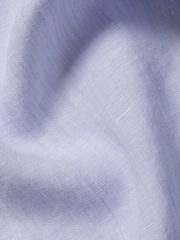 Charles Tyrwhitt Blue Slim Fit Plain Button Down Pure 100% Linen Shirt - Image 5 of 5