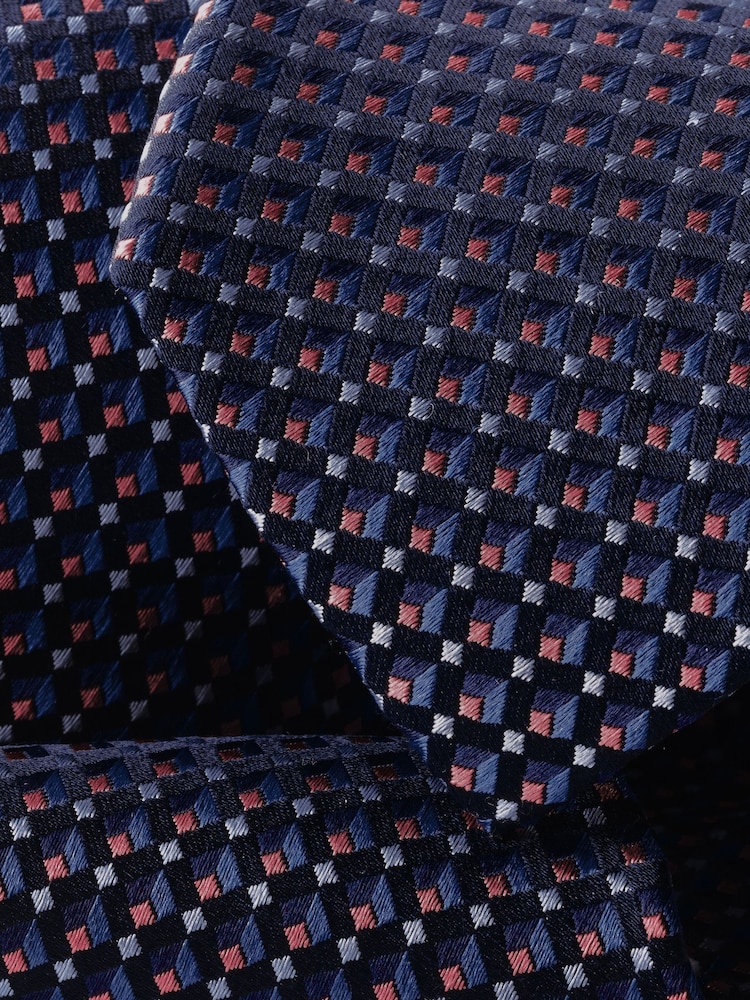 Charles Tyrwhitt Blue Silk Stain Resistant Semi Plain 1 Tie - Image 2 of 2