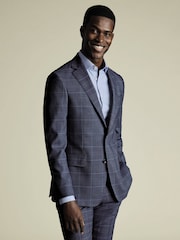 Charles Tyrwhitt Slim Fit New Ultimate Suit Check Jacket - Imagen 1 de 6