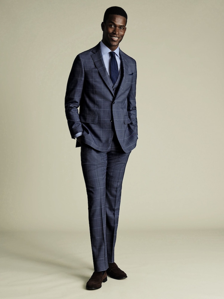Charles Tyrwhitt Slim Fit New Ultimate Suit Check Jacket - Imagen 6 de 6