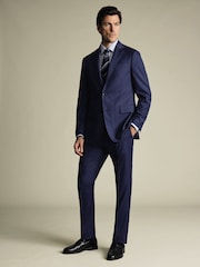 Charles Tyrwhitt Blue Sharkskin Adjustable Waistcoat - Image 1 of 2