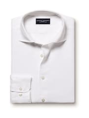 Charles Tyrwhitt Slim Fit Plain Cutaway Pure 100% Linen Shirt - Bild 4 von 6