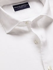 Charles Tyrwhitt Slim Fit Plain Cutaway Pure 100% Linen Shirt - Bild 5 von 6