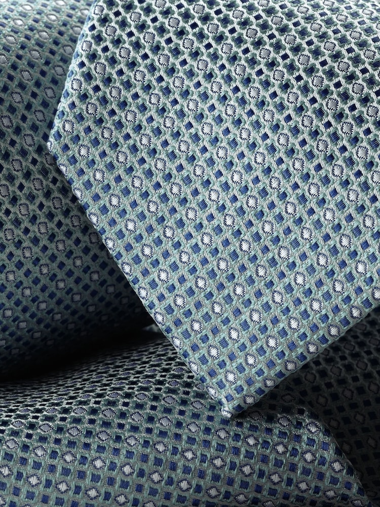 Charles Tyrwhitt Green Silk Stain Resistant Semi Plain Tie - Image 2 of 2 Charles Tyrwhitt Green Silk Stain Resistant Semi Plain Tie - Image 2 of 2