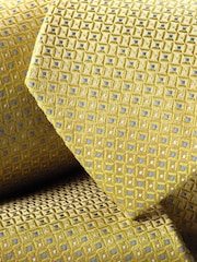 Charles Tyrwhitt Yellow Silk Stain Resistant Semi Plain 1 Tie - Image 2 of 2