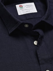 Charles Tyrwhitt Blue Slim Fit Slim Fit Plain Button-Down Stretch Washed 100% Cotton Oxford Shirt - Image 4 of 6