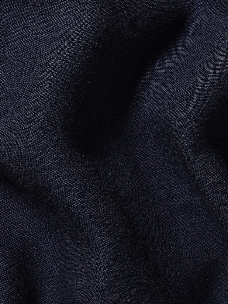 Charles Tyrwhitt Blue Slim Fit Slim Fit Plain Button-Down Stretch Washed 100% Cotton Oxford Shirt - Image 6 of 6