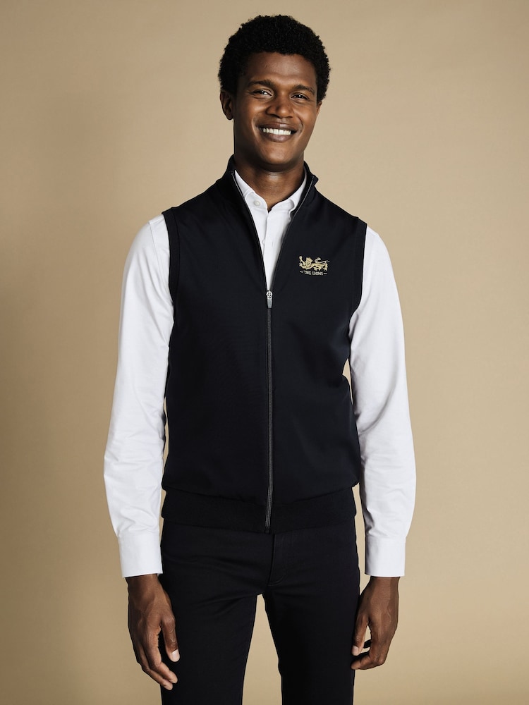 Charles Tyrwhitt Blue The Lions Hybrid Gilet - Image 1 of 6