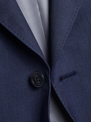 Charles Tyrwhitt Blue Slim Fit Sharkskin Slim Fit Jacket - Image 6 of 6