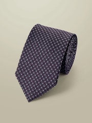 Charles Tyrwhitt Blue Silk Stain Resistant Semi Plain Tie - Image 1 of 2