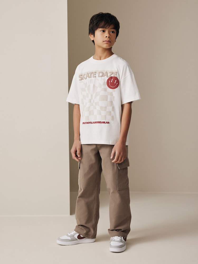 Tan Brown Woven Twill Cargo Trousers (3-16yrs) - Image 2 of 8