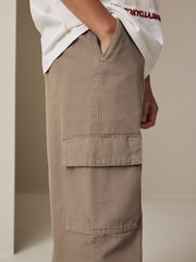 Tan Brown Woven Twill Cargo Trousers (3-16yrs) - Image 4 of 8