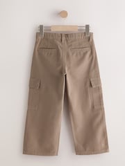 Tan Brown Woven Twill Cargo Trousers (3-16yrs) - Image 6 of 8
