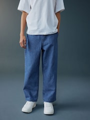 Blue/Ecru Stripe Pull on Denim Jeans (3-16yrs) - Image 1 of 3