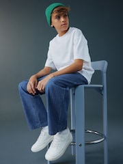 Blue/Ecru Stripe Pull on Denim Jeans (3-16yrs) - Image 2 of 3