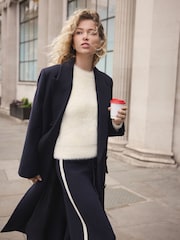 Ecru Bear Texture Crew Neck Jumper - Image 3 of 7
