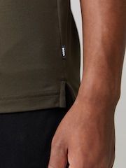 BOSS Green Regular Fit Parlay Cuff Detail Logo Polo Shirt - Image 4 of 5