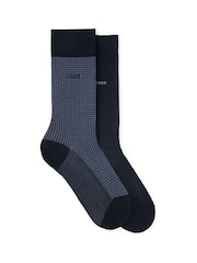 BOSS Blue 2P Houndstooth MC Socks - Image 1 of 1