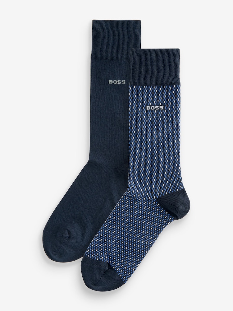 BOSS Blue 2 P RS Minipattern CC Socks - Image 1 of 3 BOSS Blue 2 P RS Minipattern CC Socks - Image 1 of 3