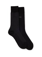 BOSS Black 2P Houndstooth MC Socks - Image 1 of 1